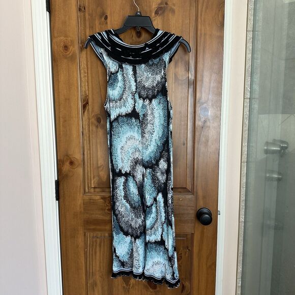 M by Missoni Dress Size 8 Colorful Knit Midi Sleeveless Stretchy Designer Artsy - Picture 3 of 7